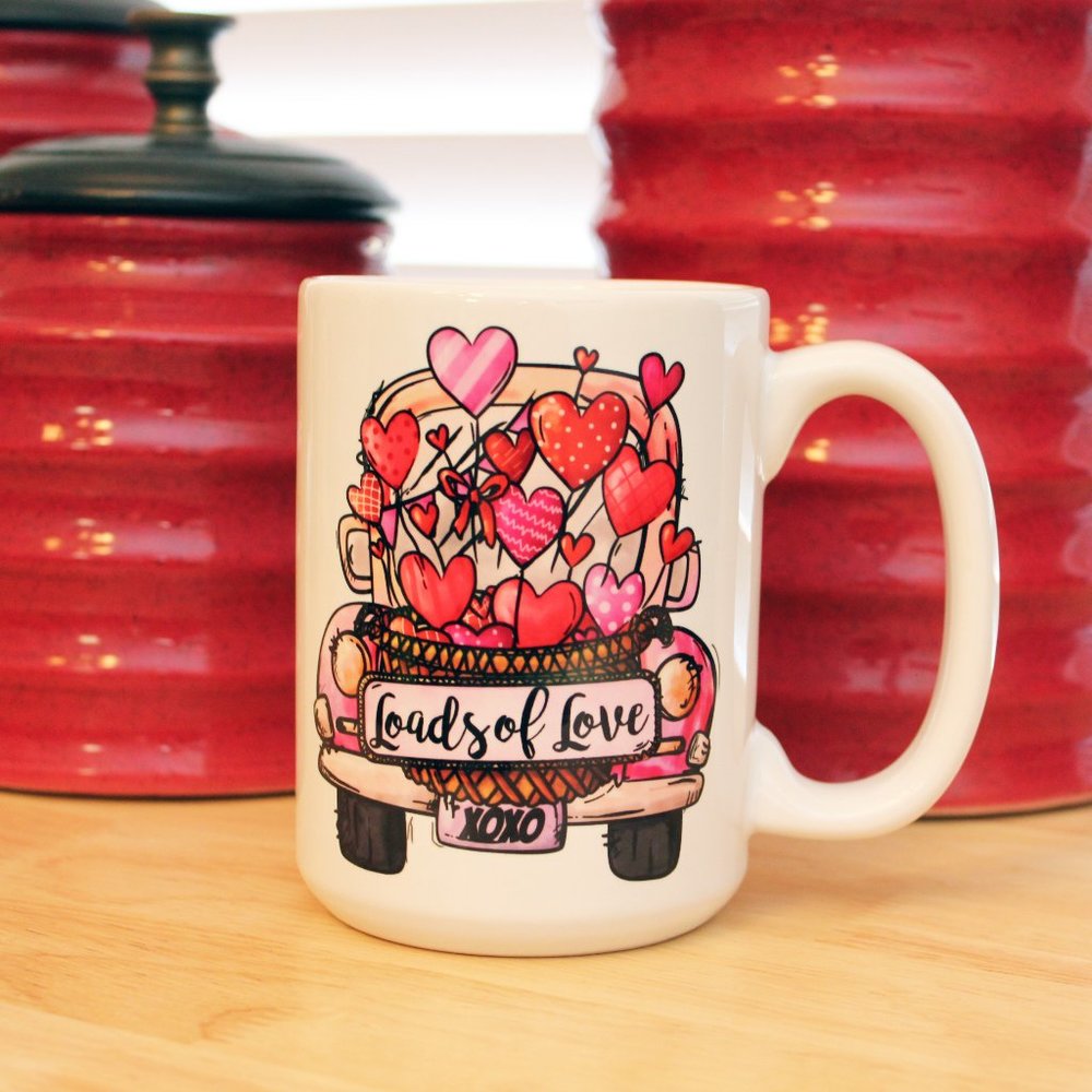 NEW - Loads of Love - 15oz Ceramic Coffee Mug RTS